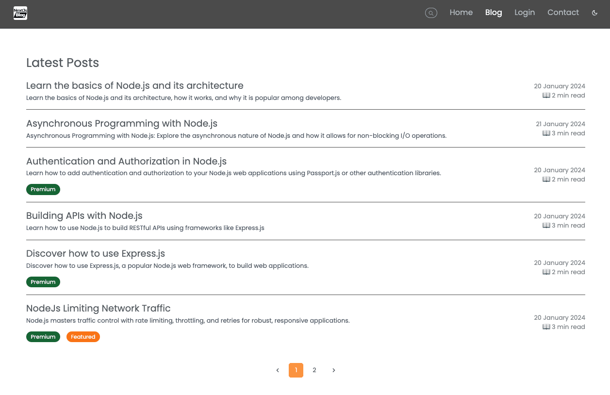 CMS Blogging Platform screenshot