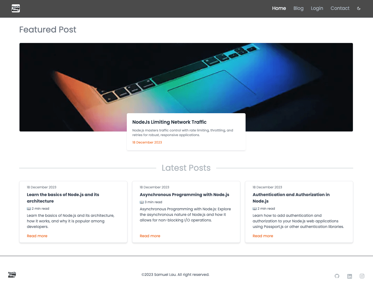 CMS Blogging Platform screenshot