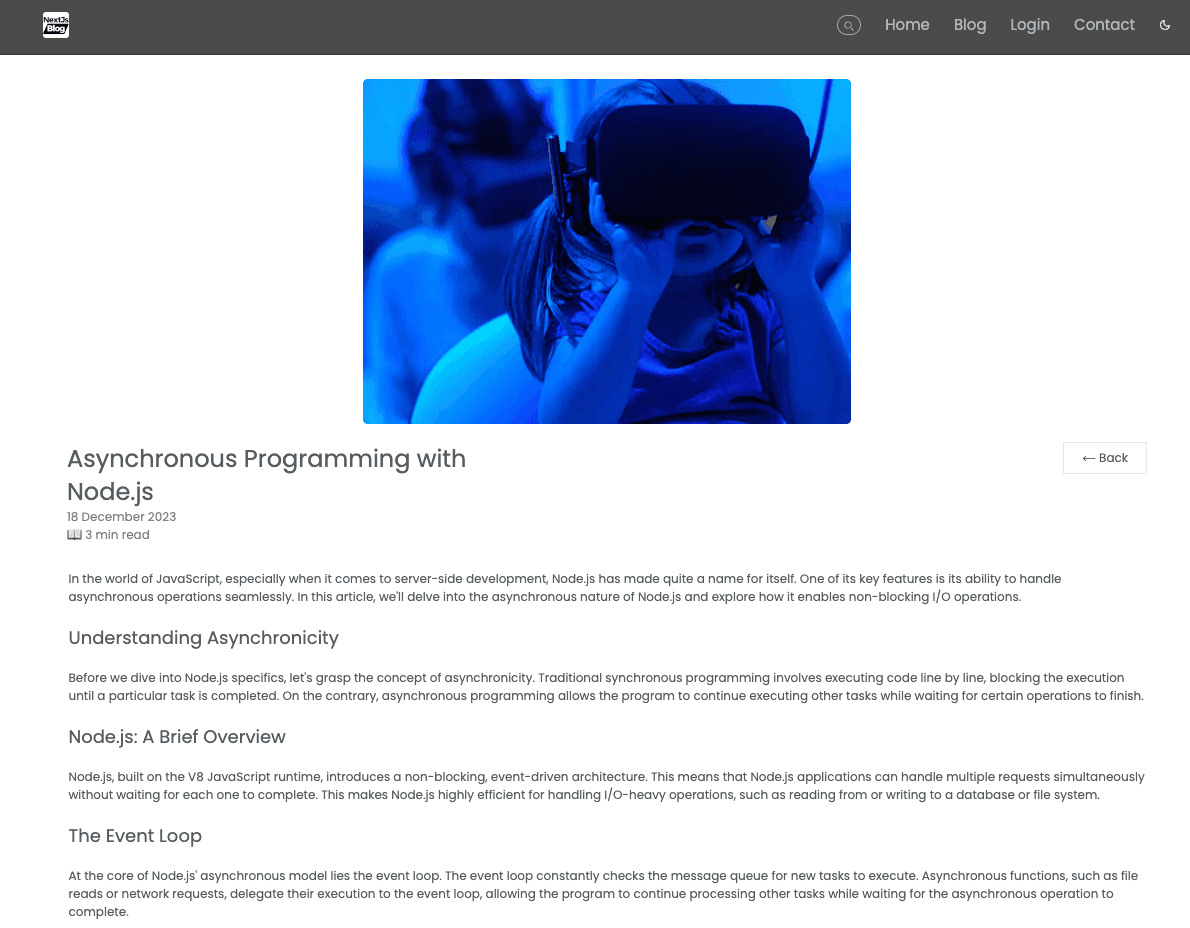 CMS Blogging Platform screenshot