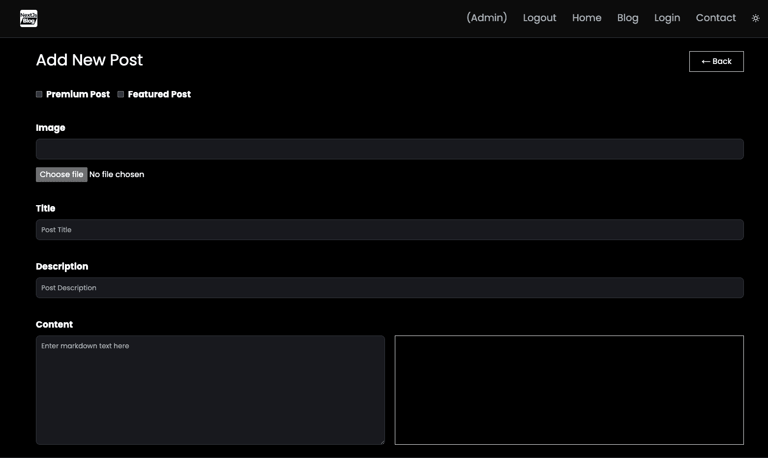 Admin Dashboard screenshot